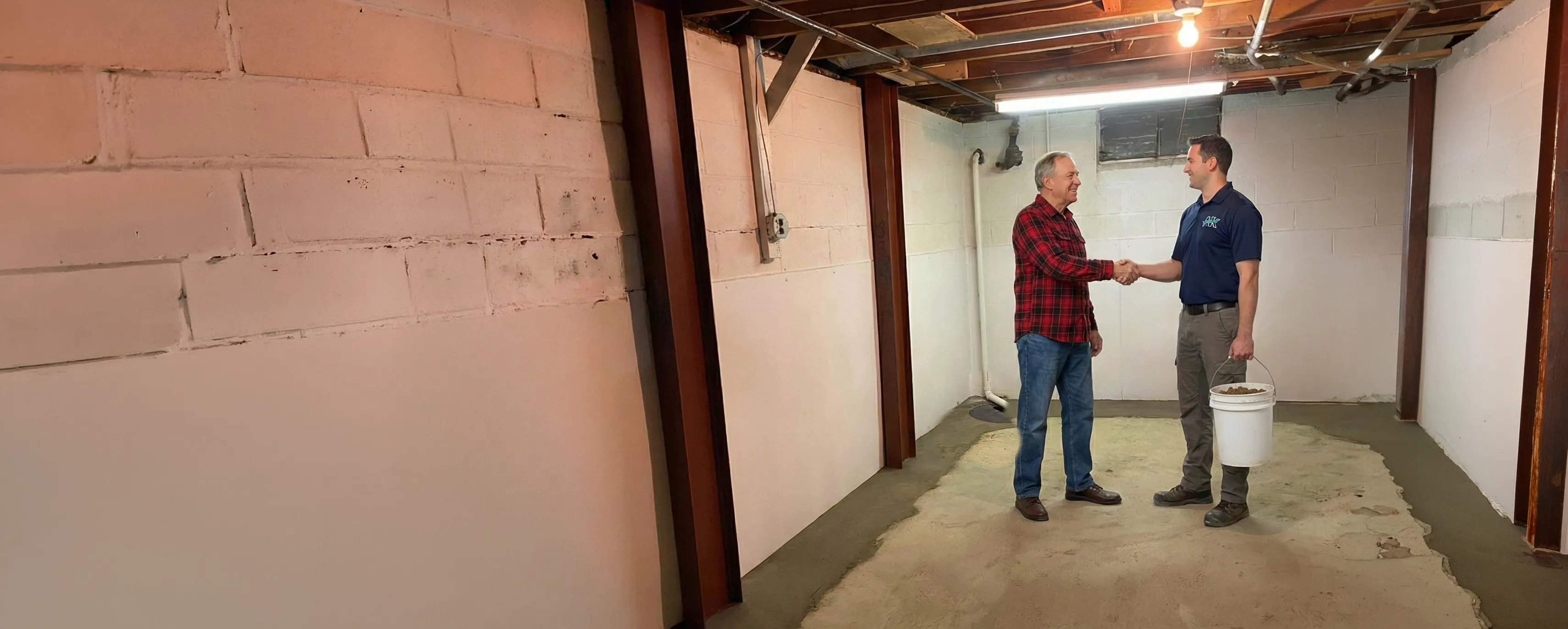 Professional basement waterproofing service