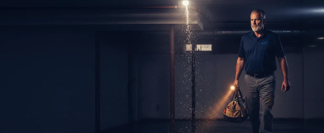 Emergency plumbing leak repair service