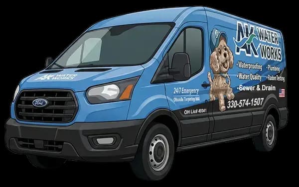 AK Plumbing, HVAC, Electrical & Restoration service van